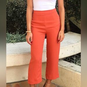 Kookai Australia Women's Orange Cropped Oyster Pants